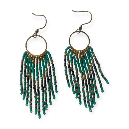 Boucles d’oreilles bohème chic en perles Miyuki Yasmine – création artisanale ATMY Bijoux