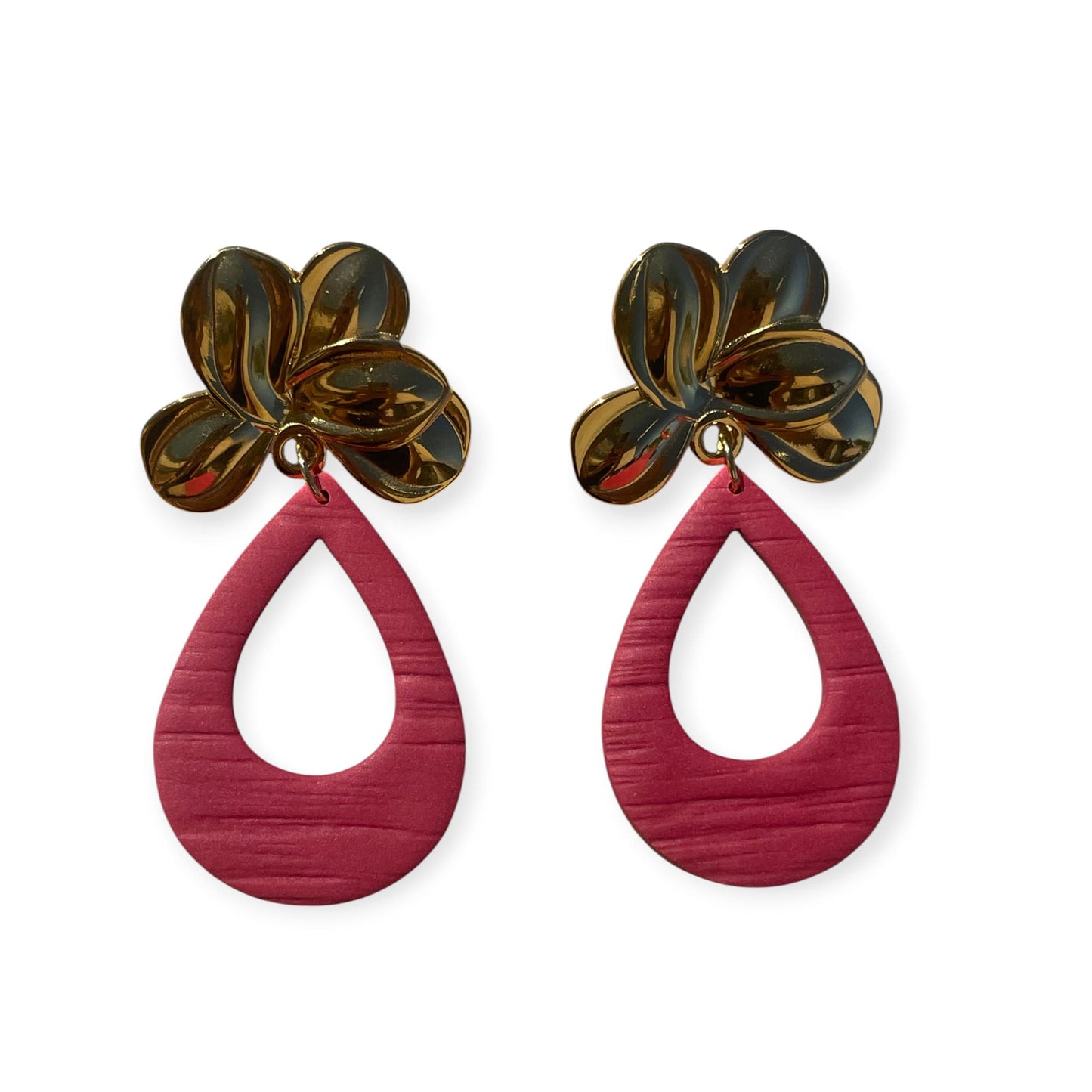 Boucles d’oreilles artisanales Daphné rouge – ATMY Bijoux