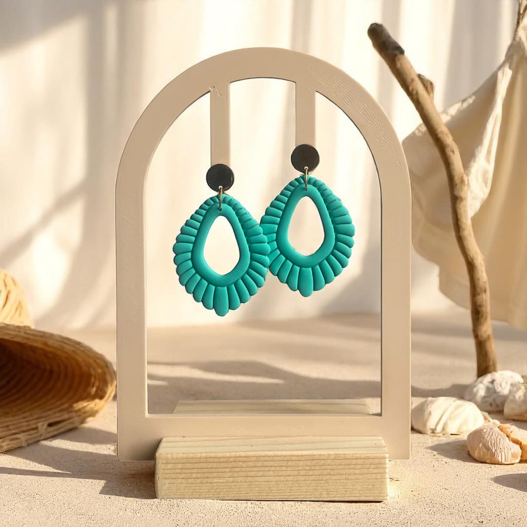 Bijoux d’été en pâte polymère turquoise ATMY Bijoux