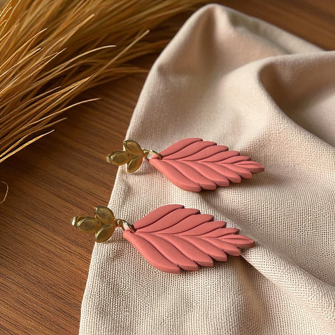 boucles d’oreilles Élora terracotta doré