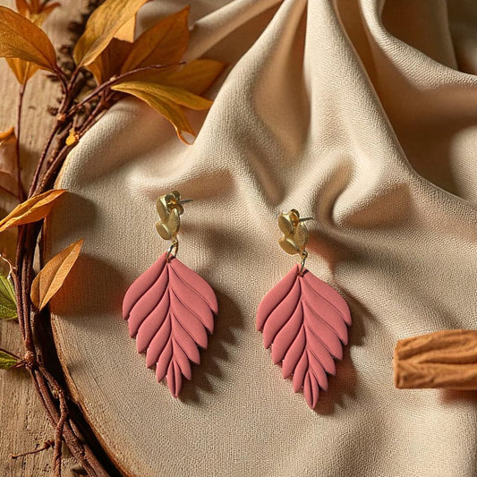 boucles d’oreilles Élora terracotta doré