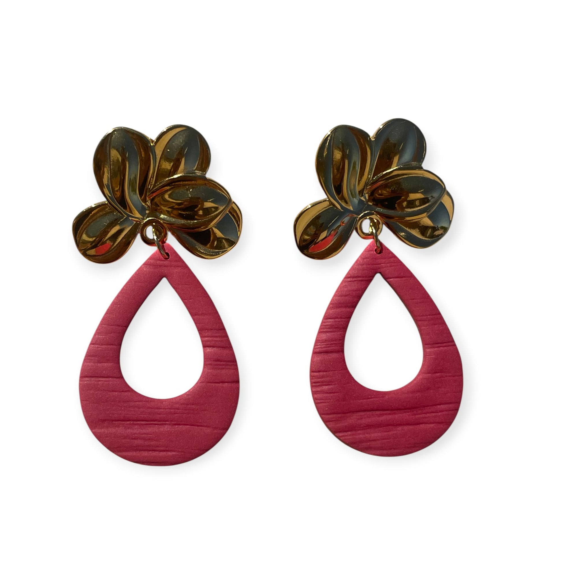 Boucles d’oreilles artisanales Daphné rouge – ATMY Bijoux