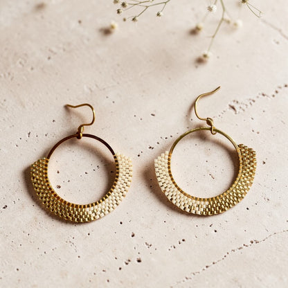 Boucles d'oreilles Aya crème 