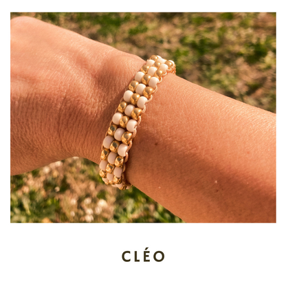 Bracelet Cléo Crème - Perles Miyuki