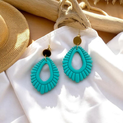 Bijoux d’été en pâte polymère turquoise ATMY Bijoux