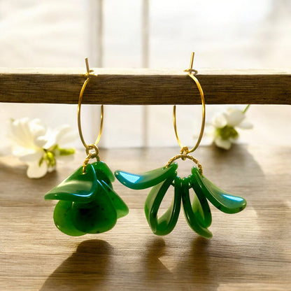 Boucles d'oreille Giulia Vert foncé